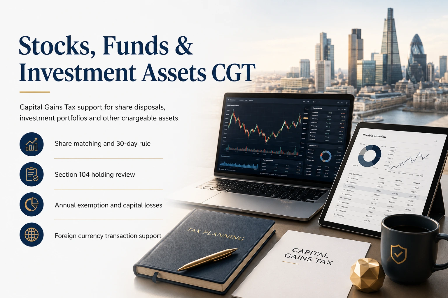 股票、基金及投资资产 CGT